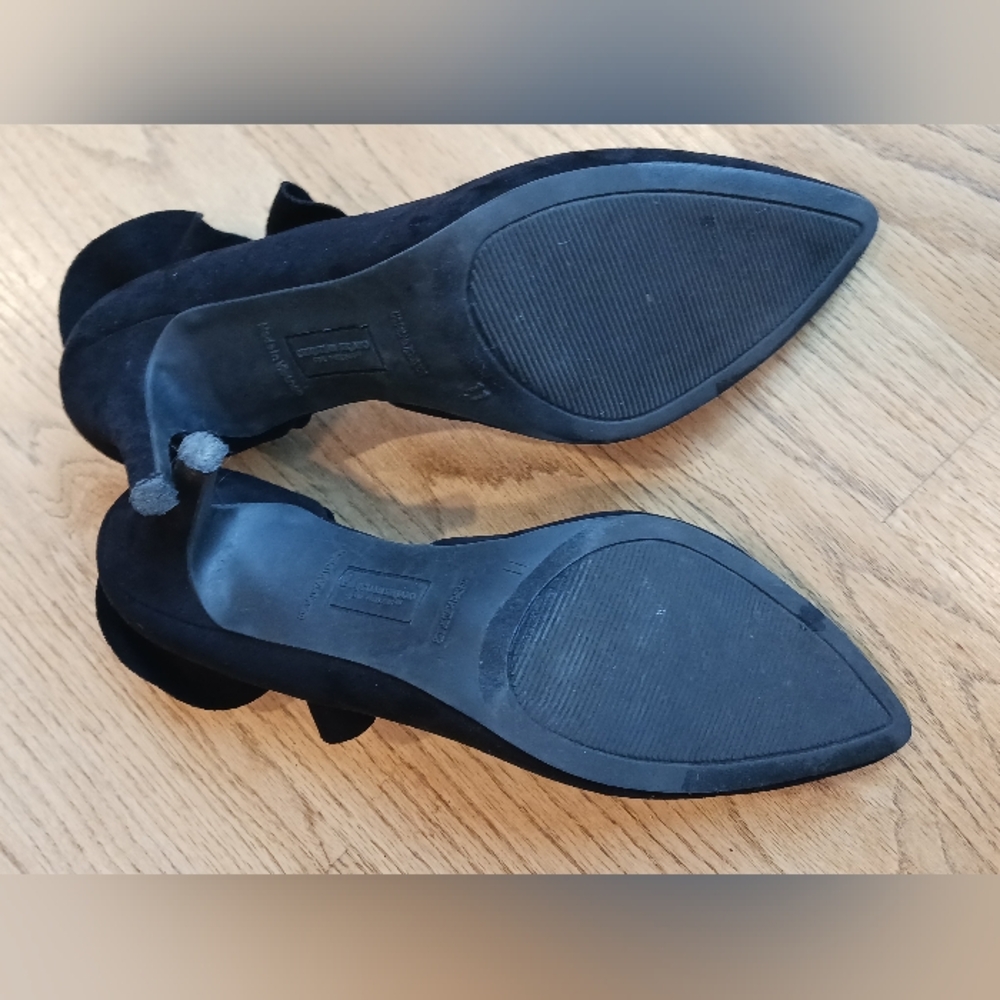 Chriatian Siriano Black Ruffle High Heels, Womens Size 11 - Picture 3 of 8